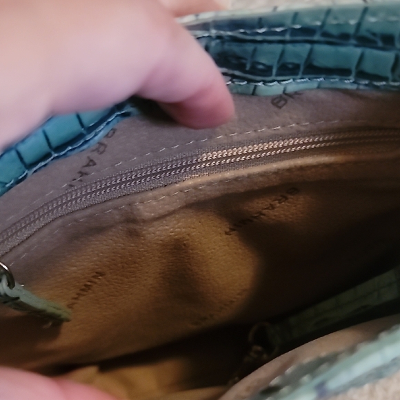 Brahmin Mint Croc Embossed Crossbody - Picture 3 of 12